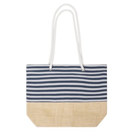 Sac Unique Publicitaire en Coton et Jute Ivyx Matières : coton Couleurs : bleu marine