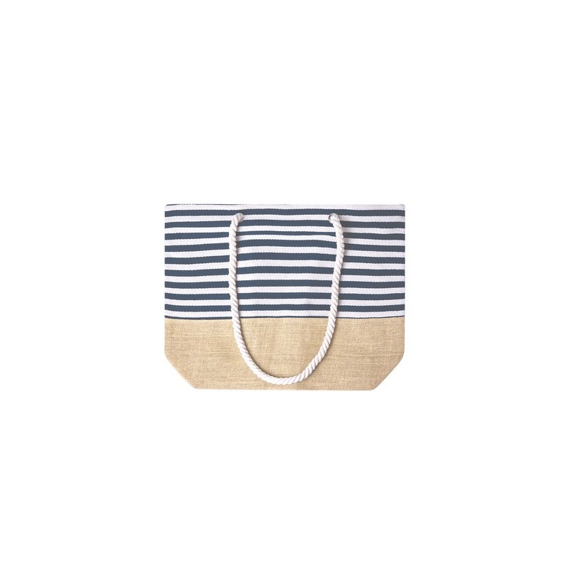 Sac Unique Publicitaire en Coton et Jute Ivyx Matières : coton Couleurs : bleu marine goodies publicitaire événementiel