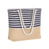 Sac Unique Publicitaire en Coton et Jute Ivyx Matières : coton Couleurs : bleu marine impression haute définition