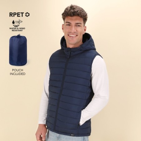 Gilet Éco-responsable Pratique Personnalisé Dempax pas cher Taille textile : XL Couleurs : noir Matières : polyester recyclé per