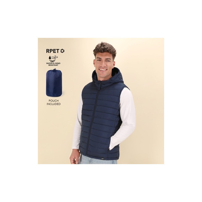 Gilet Éco-responsable Pratique Personnalisé Dempax pas cher Taille textile : L Couleurs : noir Matières : polyester recyclé obje