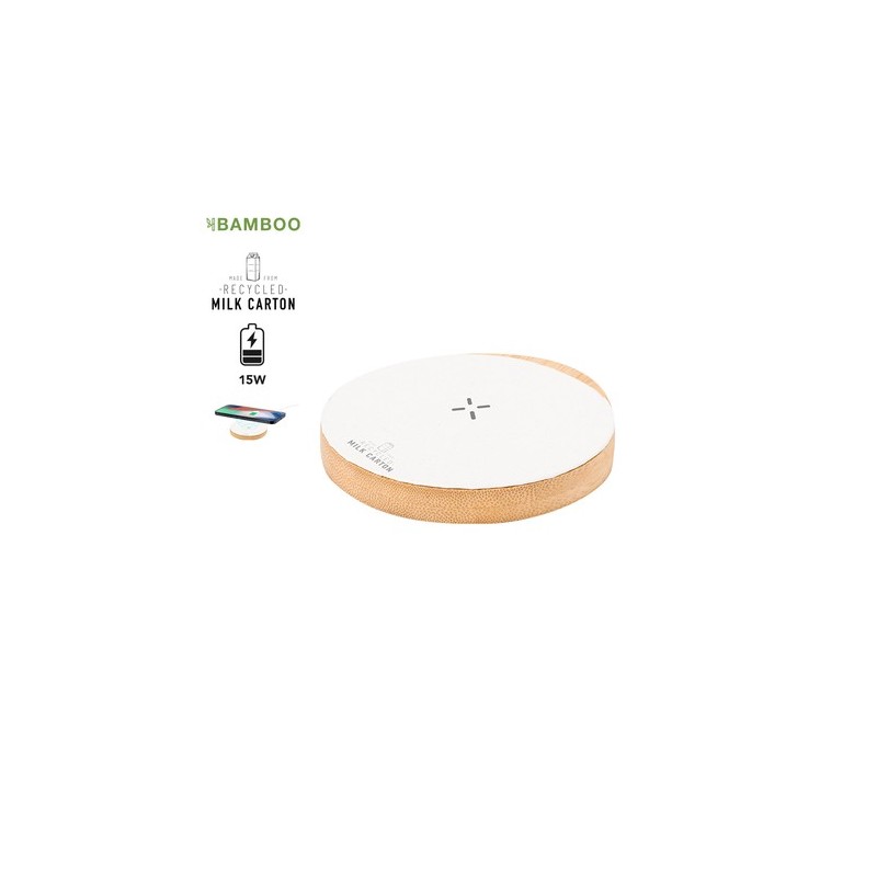 Chargeur Éco-responsable Haute Performance Personnalisé pas cher Panther Matières : bambou Couleurs : blanc personnalisable avec