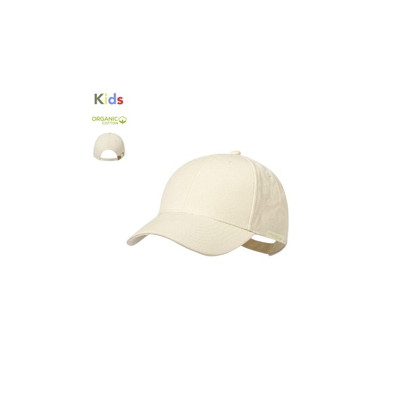Casquette Enfant Personnalisée 100% Coton Bio Pas Cher Lemkin Matières : coton organique Couleurs : naturel personnalisable avec