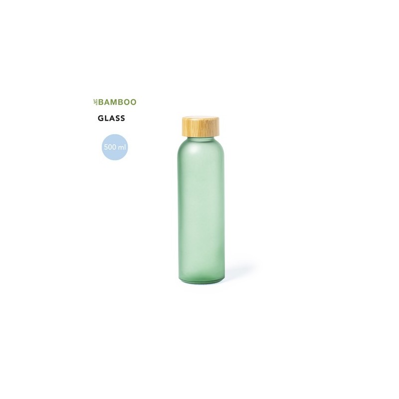 Bouteille Éco-responsable Personnalisée Bidon Eskay Matières : bambou Couleurs : rouge marquage laser ultra précis