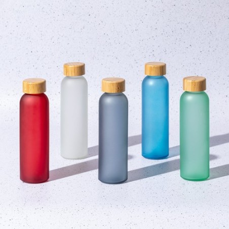 Bouteille Éco-responsable Personnalisée Bidon Eskay Matières : bambou Couleurs : bleu goodies publicitaire durable