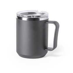 Tasse Isotherme Thermique Personnalisée Tikam Matières : acier inoxydable Couleurs : gris