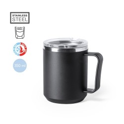Tasse Isotherme Thermique Personnalisée Tikam Matières : acier inoxydable Couleurs : gris 2