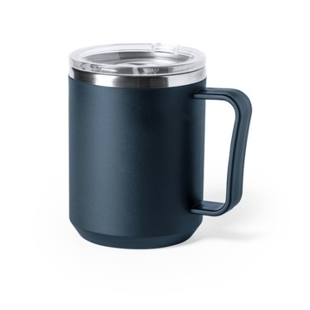 Tasse Isotherme Thermique Personnalisée Tikam Matières : acier inoxydable Couleurs : bleu marine personnalisable avec votre logo