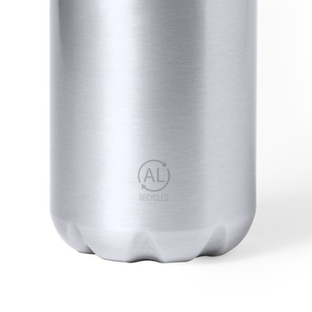Bidon Éco-responsable Personnalisable Kristum - Gourde Unique Matières : aluminium recyclé  Couleurs : argenté goodies publicita