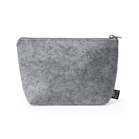 Nécessaire Éco-responsable Personnalisé - Trousse de Toilette Ramsek pas cher Matières : PET recyclé Couleurs : gris