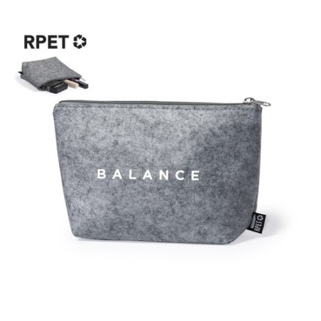 Nécessaire Éco-responsable Personnalisé - Trousse de Toilette Ramsek pas cher Matières : PET recyclé Couleurs : gris personnalis