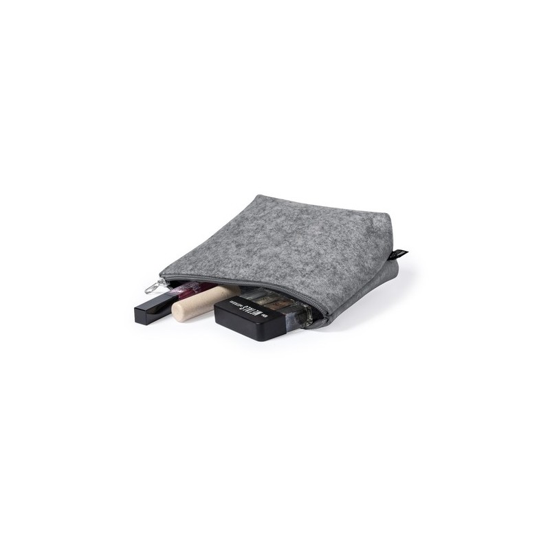 Nécessaire Éco-responsable Personnalisé - Trousse de Toilette Ramsek pas cher Matières : PET recyclé Couleurs : gris cadeau entr