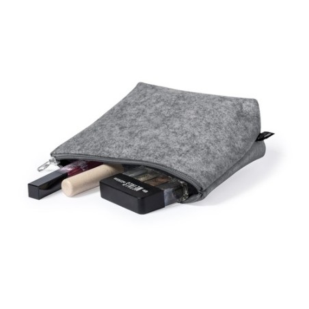 Nécessaire Éco-responsable Personnalisé - Trousse de Toilette Ramsek pas cher Matières : PET recyclé Couleurs : gris cadeau entr