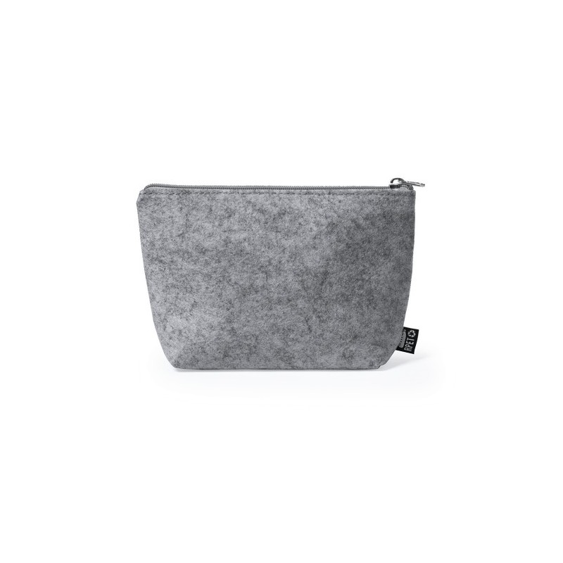 Nécessaire Éco-responsable Personnalisé - Trousse de Toilette Ramsek pas cher Matières : PET recyclé Couleurs : gris impression 