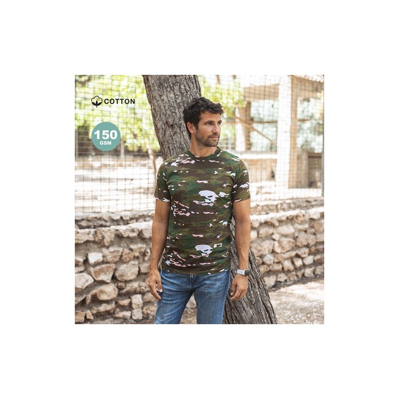 T-Shirt Personnalisé Adulte en Coton 100% Camouflage - Sunt Matières : coton Taille textile : XS personnalisable avec votre logo