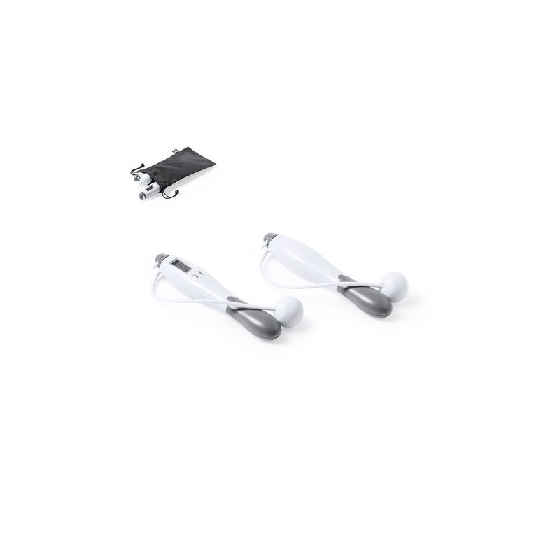 Corde à Sauter Digitale Personnalisée pas cher - Grimluck Couleurs : blanc personnalisable avec votre logo