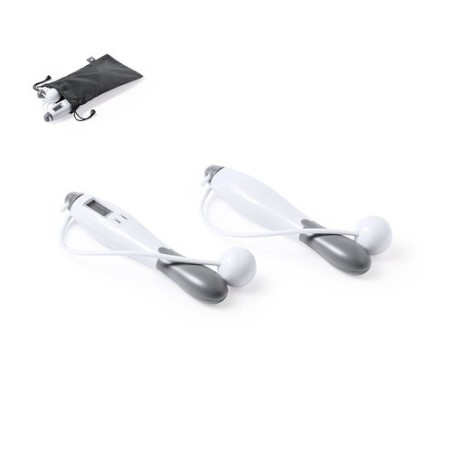 Corde à Sauter Digitale Personnalisée pas cher - Grimluck Couleurs : blanc personnalisable avec votre logo