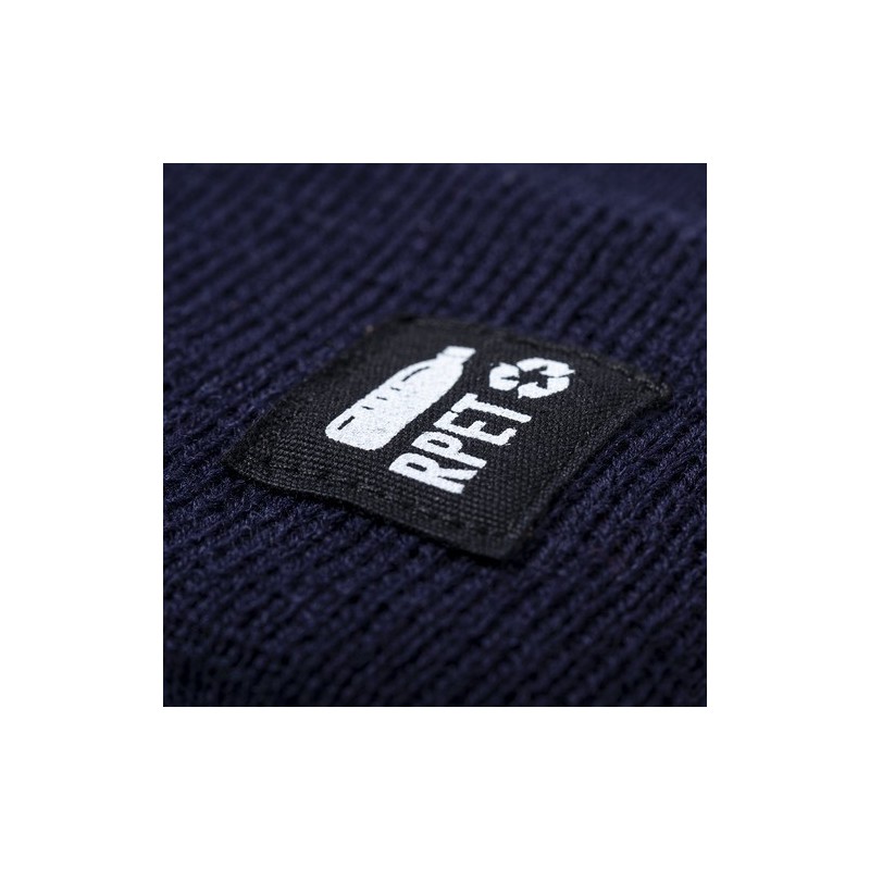 Bonnet Éco-responsable Chic en Polyester Recyclé Hetul Couleurs : bleu marine Matières : polyester recyclé personnalisation sur 