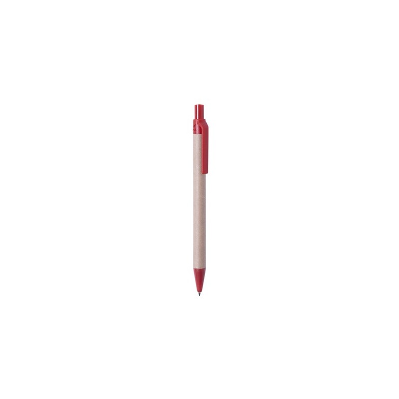Stylo Éco-responsable Personnalisé Cadeau d'Entreprise - Vatum Matières : carton recyclé Couleurs : rouge impression haute défin