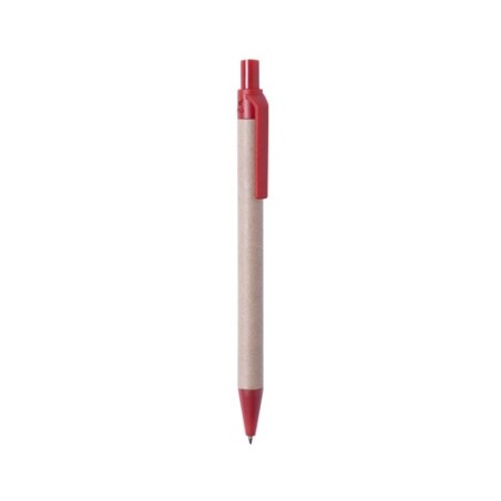 Stylo Éco-responsable Personnalisé Cadeau d'Entreprise - Vatum Matières : carton recyclé Couleurs : rouge impression haute défin