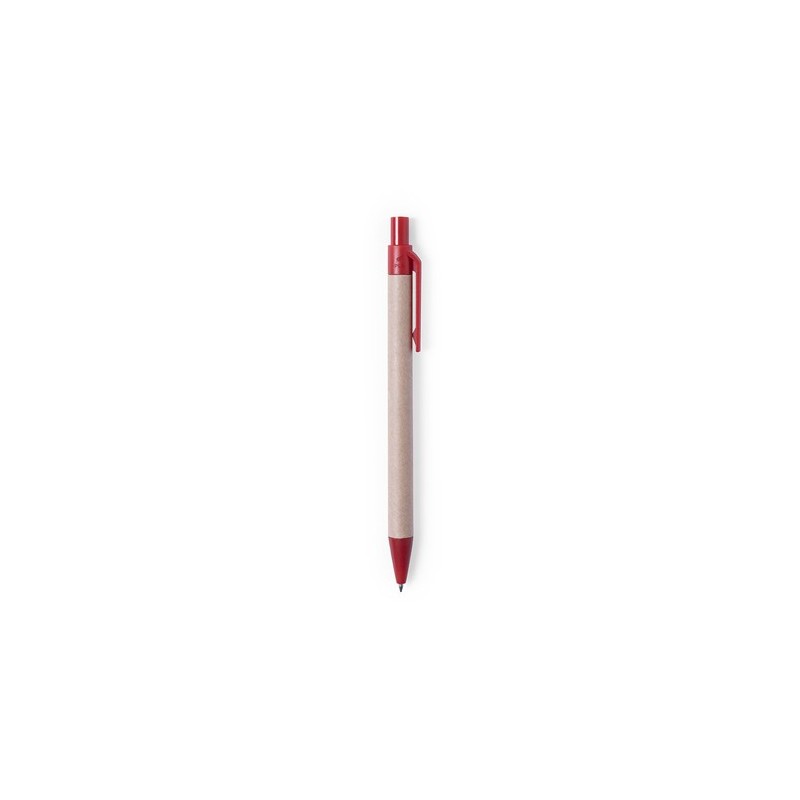 Stylo Éco-responsable Personnalisé Cadeau d'Entreprise - Vatum Matières : carton recyclé Couleurs : rouge objet promo petit budg