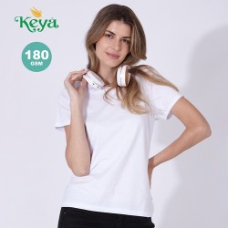 T-Shirt Blanc Femme Personnalisé 100% Coton WCS180 "Keya" Matières : coton Taille textile : M Couleurs : blanc cadeau client ori