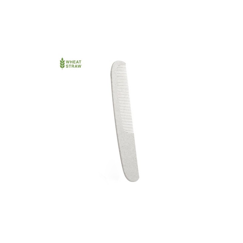 Peigne Éco-responsable Pratique en Paille de Blé Wofel Matières : polypropylène (PP) Couleurs : naturel personnalisable avec vot