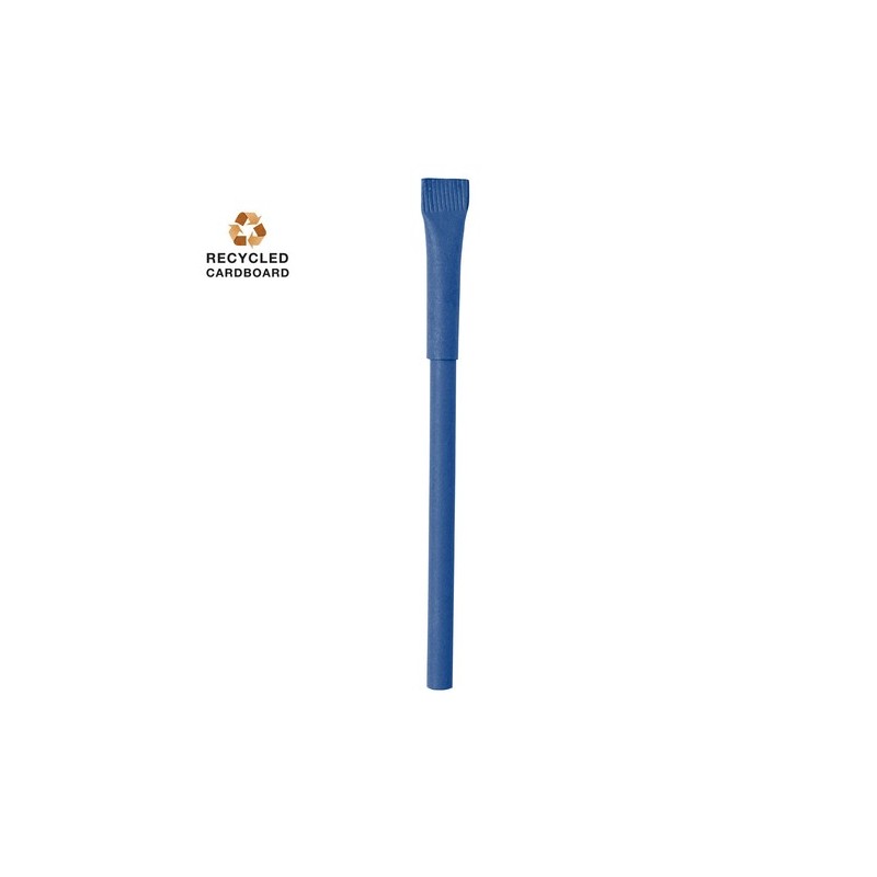 Stylo personnalisé  Valvek - Objets publicitaires Matières : papier recyclé Couleurs : bleu marquage laser ultra précis