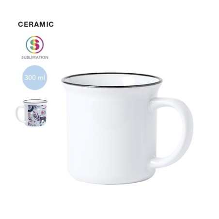 Tasse personnalisable de sublimation unique - Gover Matières : céramique Couleurs : bleu marquage laser ultra précis
