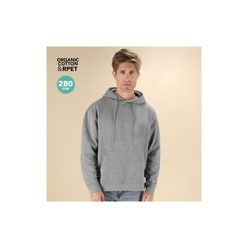 Sweat-Shirt à Capuche Personnalisé Adulte Dretius pas cher Matières : coton organique Taille textile : XL Couleurs : bleu impres