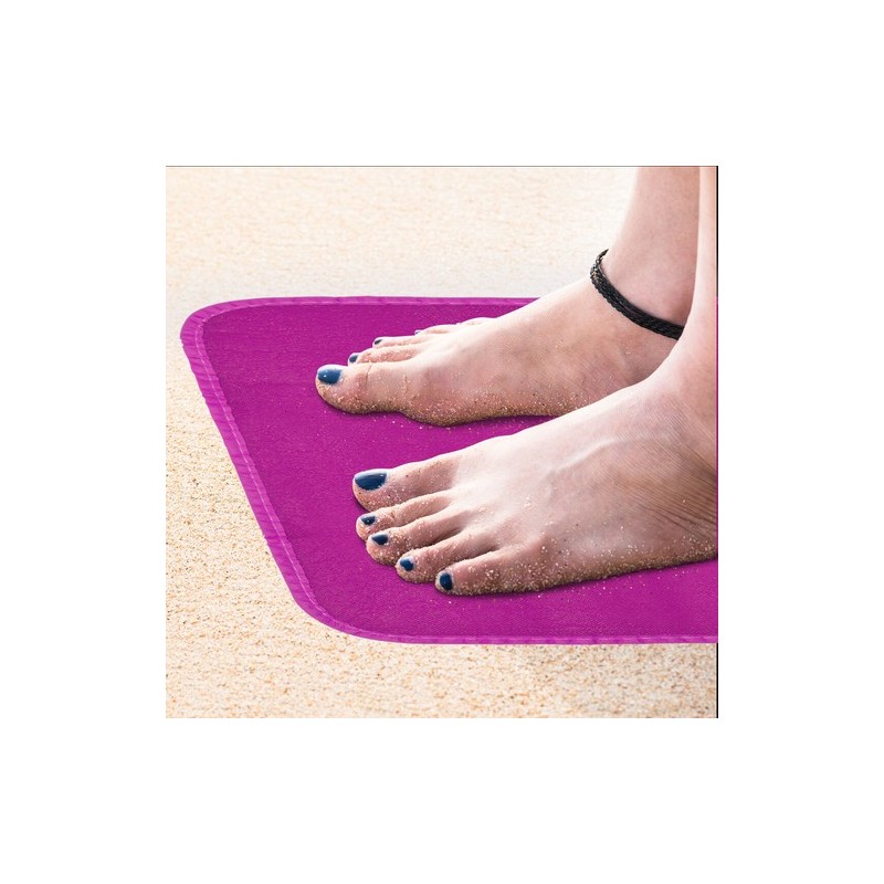 Tapis de fitness personnalisé Misbiz Matières : polyéthylène (PE) Couleurs : blanc personnalisation rapide en France