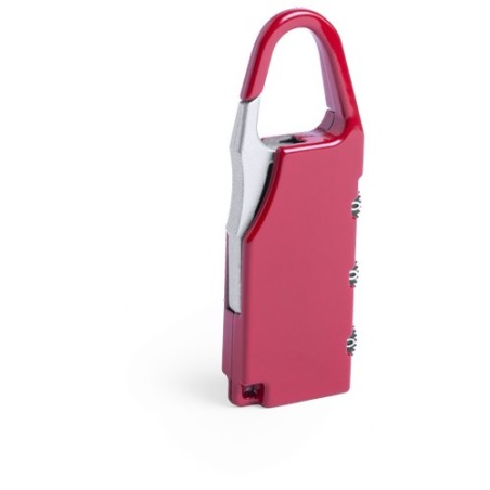 Cadenas personnalisé bicolore et design pas cher Zanex Matières : métal Couleurs : rouge objet publicitaire robuste