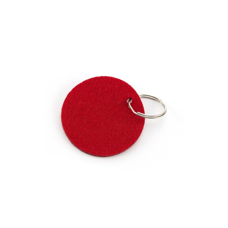 Porte-Clés Personnalisable - Nicles Matières : feutrine Couleurs : rouge marquage laser ultra précis