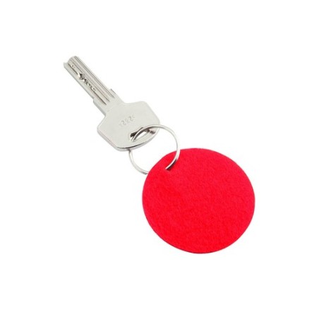 Porte-Clés Personnalisable - Nicles Matières : feutrine Couleurs : rouge cadeau client original