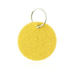 Porte-Clés Personnalisable - Nicles Matières : feutrine Couleurs : jaune marquage laser ultra précis