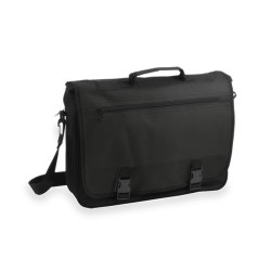 Sacoche d'Entreprise Pratique Personnalisée - Porte-Documents Verse Matières : polyester Couleurs : noir
