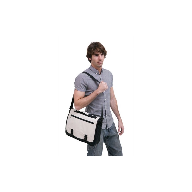 Sacoche d'Entreprise Pratique Personnalisée - Porte-Documents Verse Matières : polyester Couleurs : naturel personnalisable avec