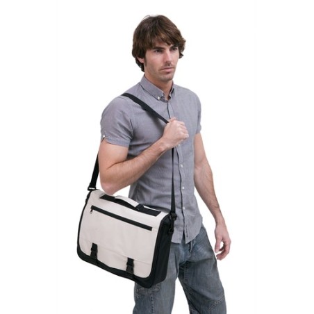 Sacoche d'Entreprise Pratique Personnalisée - Porte-Documents Verse Matières : polyester Couleurs : naturel personnalisable avec