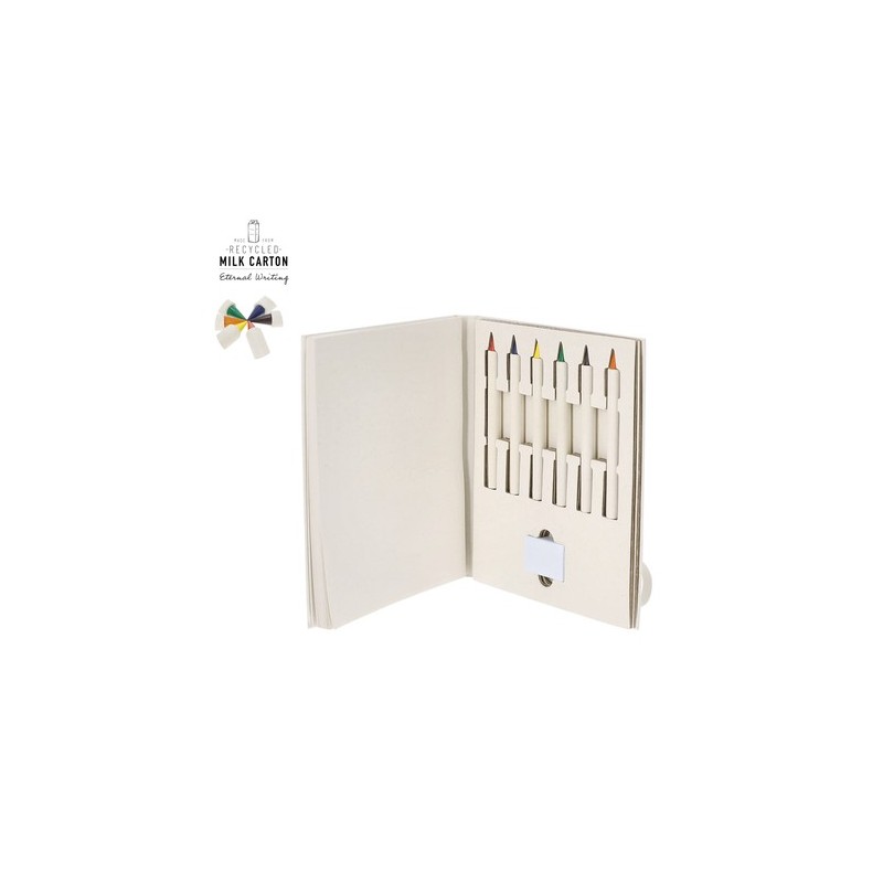 Set  personnalisé pas cher Nakels Couleurs : blanc Matières : carton de lait recyclé personnalisable avec votre logo