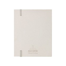 Set  personnalisé pas cher Nakels Couleurs : blanc Matières : carton de lait recyclé marquage laser ultra précis