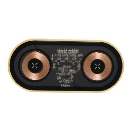 Chargeur Double Sans Fil Personnalisé 15W Layerit Matières : bambou personnalisable avec votre logo