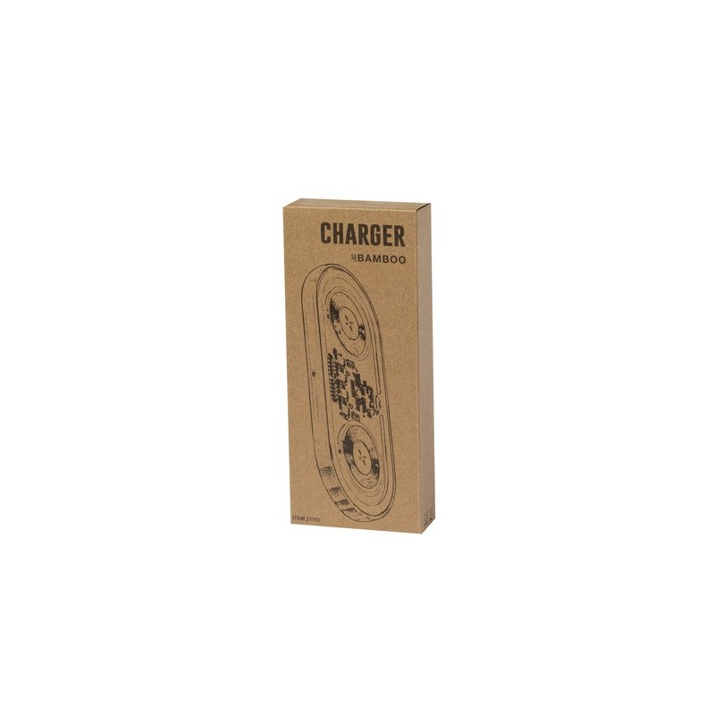 Chargeur Double Sans Fil Personnalisé 15W Layerit Matières : bambou impression haute définition