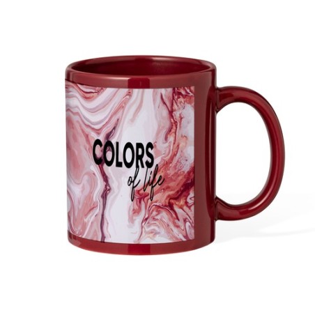 Tasse Unique de Sublimation Publicitaire Éco-responsable Orchix Matières : céramique Couleurs : bordeaux goodies publicitaire év