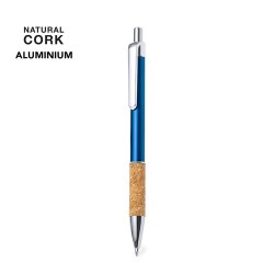 Stylo Bille Éco-responsable Personnalisable de Zenet Matières : liège Couleurs : rouge 2