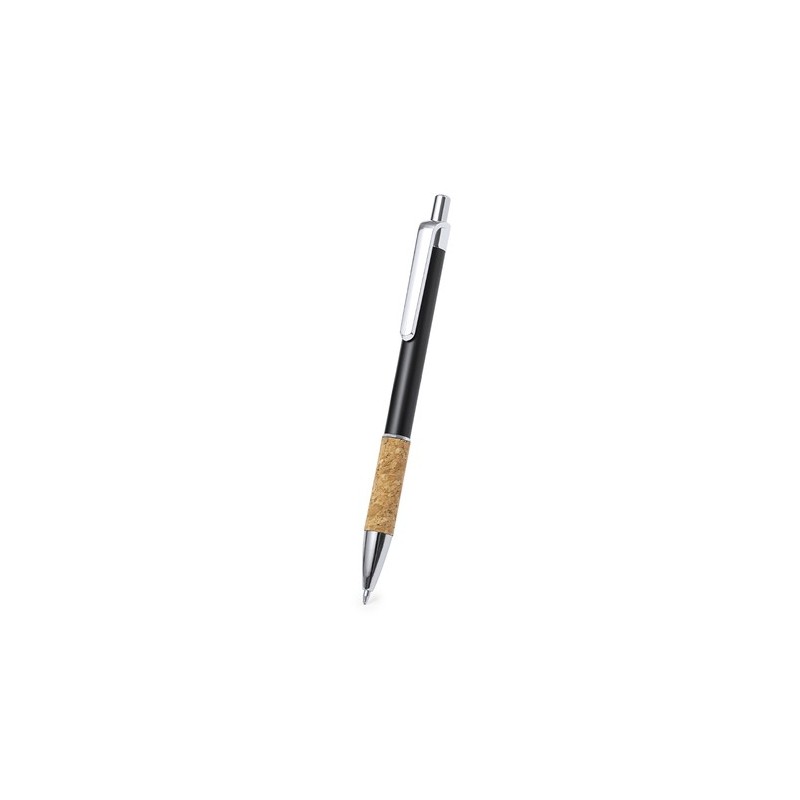 Stylo Bille Éco-responsable Personnalisable de Zenet Matières : liège Couleurs : blanc impression haute définition