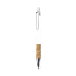 Stylo Bille Éco-responsable Personnalisable de Zenet Matières : liège Couleurs : vert goodies personnalisé en stock