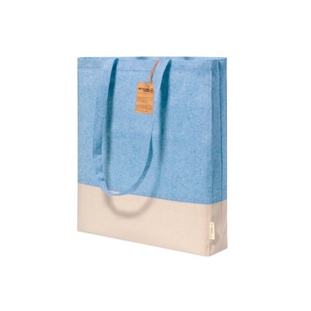 Sac Éco-responsable en Coton Recyclé Publicitaire Kauna Matières : coton recyclé Couleurs : bleu impression logo haute qualité