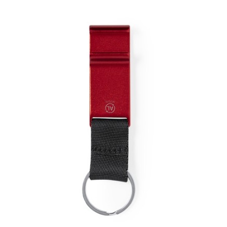 Porte-Clés Personnalisé en Aluminium Recyclé Support Fique Matières : aluminium recyclé  Couleurs : bleu personnalisable avec vo