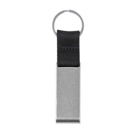 Porte-Clés Personnalisé en Aluminium Recyclé Support Fique Matières : aluminium recyclé  Couleurs : argenté cadeau entreprise pa