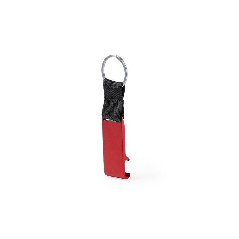 Porte-Clés Personnalisé en Aluminium Recyclé Support Fique Matières : aluminium recyclé  Couleurs : rouge accessoire événementie